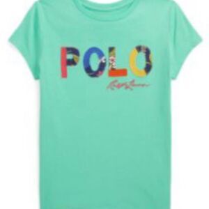 Polo Ralph Lauren Girls' T Shirt Jersey Logo Key‎ West Green Size M (8/10)